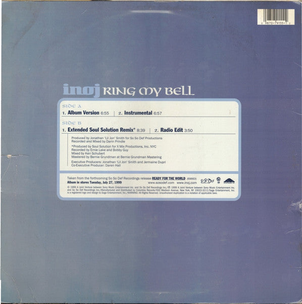 Inoj : Ring My Bell (12", Single)