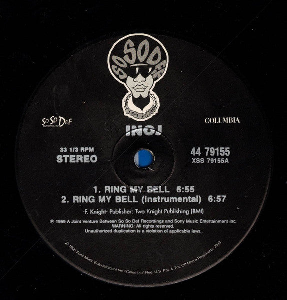 Inoj : Ring My Bell (12", Single)