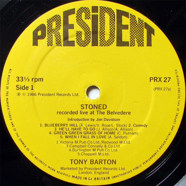 Tony Barton : Stoned (LP)