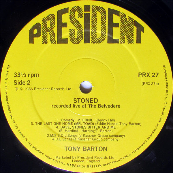Tony Barton : Stoned (LP)
