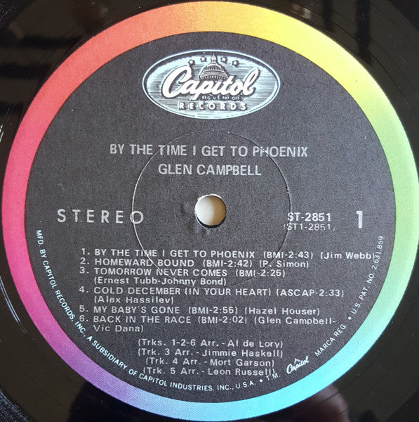 Glen Campbell : By The Time I Get To Phoenix (LP, Album, Los)