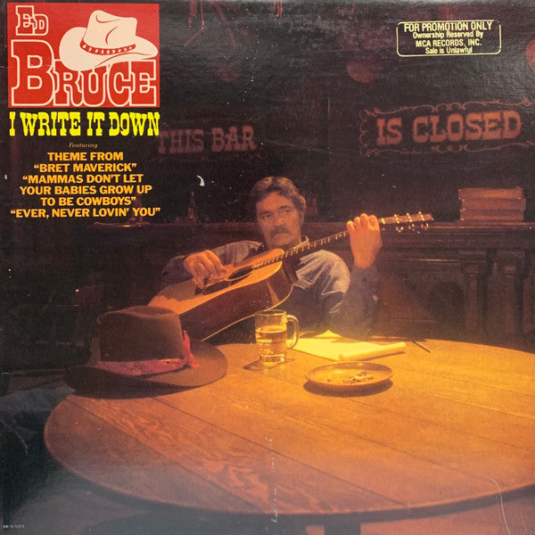Ed Bruce : I Write It Down (LP, Pin)