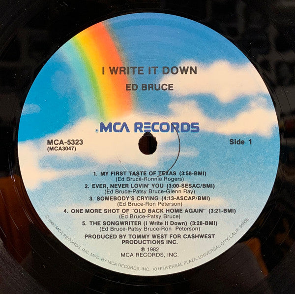 Ed Bruce : I Write It Down (LP, Pin)