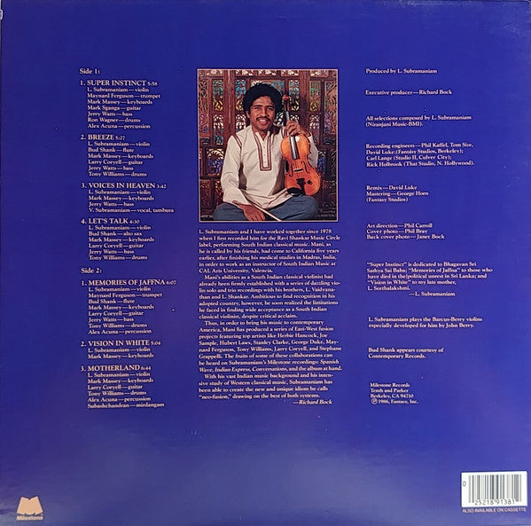 L. Subramaniam : Mani & Co. (LP, Album)
