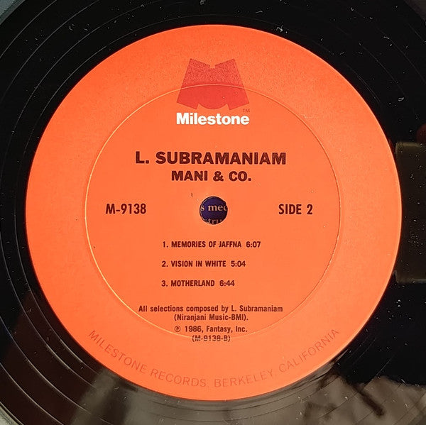 L. Subramaniam : Mani & Co. (LP, Album)