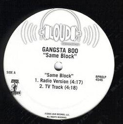 Gangsta Boo : Same Block (12", Single, Promo)