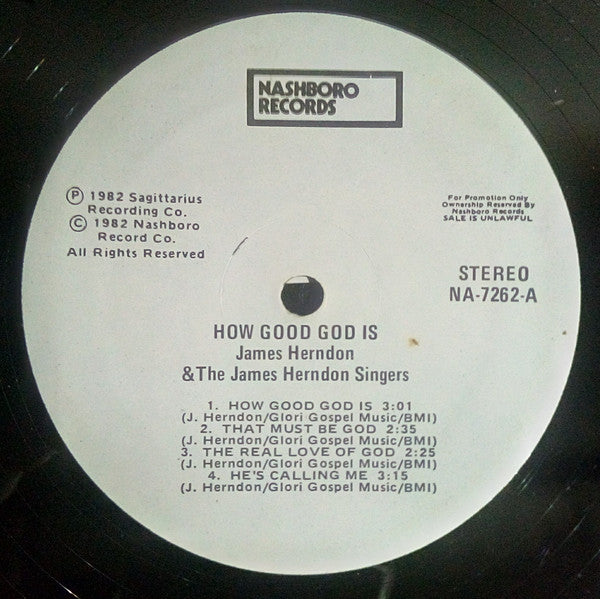 James Herndon & James Herndon Singers : How Good God Is (LP, Album)