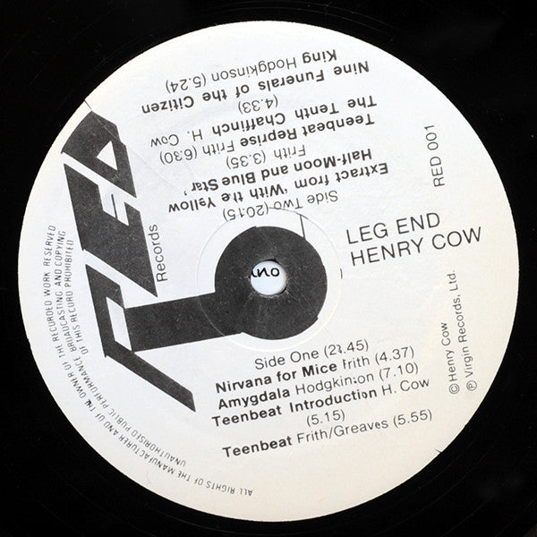 Henry Cow : Leg End (LP, Album, RE)