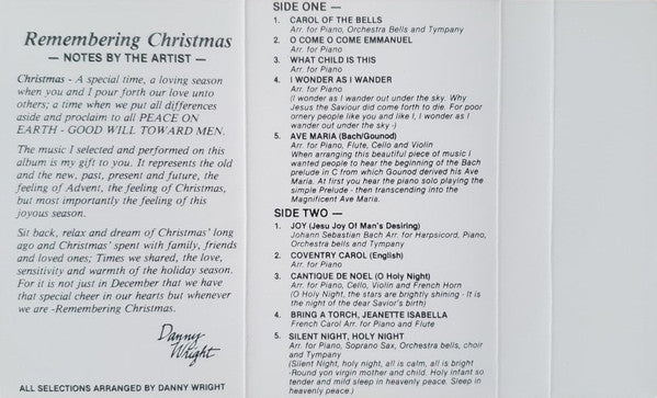 Danny Wright : Remembering Christmas (Cass, Album, Dol)