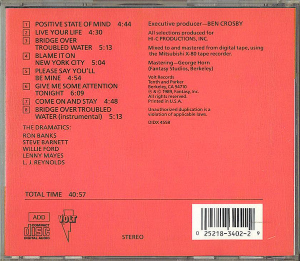 The Dramatics : Positive State Of Mind (CD, Album)