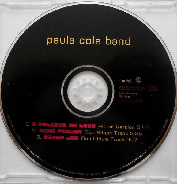 Paula Cole Band : I Believe In Love (CD, Single)