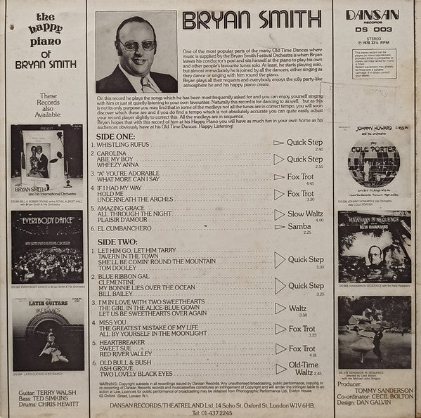 Bryan Smith (10) : The Happy Piano Of Bryan Smith (LP)