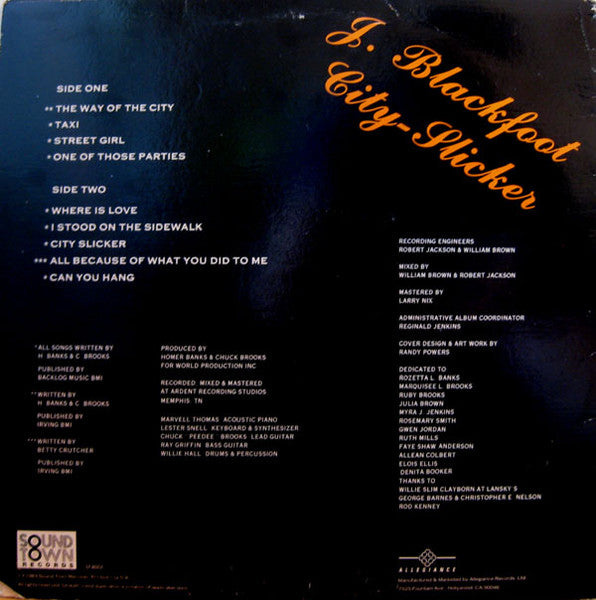 J. Blackfoot : City Slicker (LP, Album)