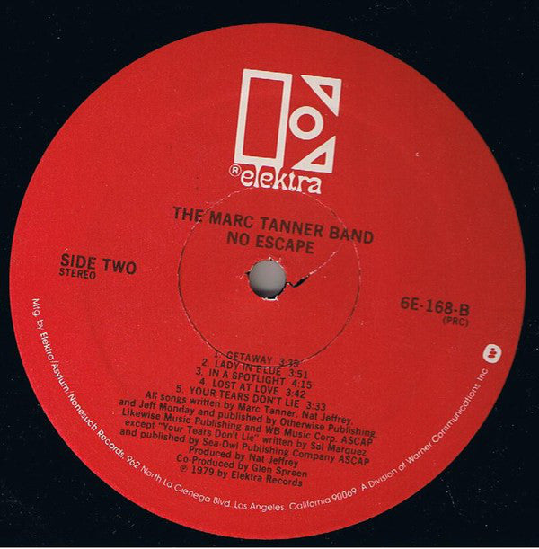 The Marc Tanner Band : No Escape (LP, Album, PRC)
