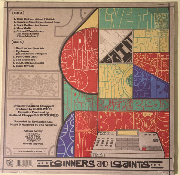 Rasheed Chappell & Buckwild : Sinners And Saints (LP, Album)