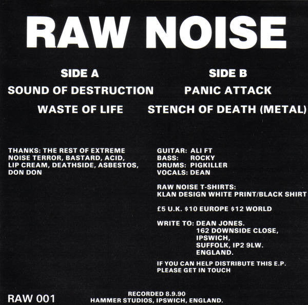 Raw Noise : Raw Noise (7", EP)
