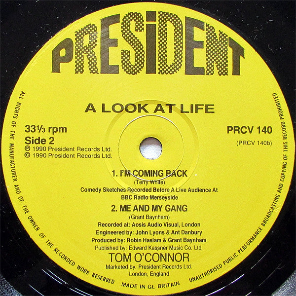 Tom O'Connor (3) : A Look At Life (LP, Album)