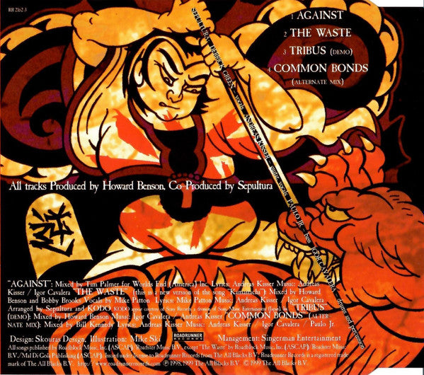 Sepultura : Against (CD, Single)