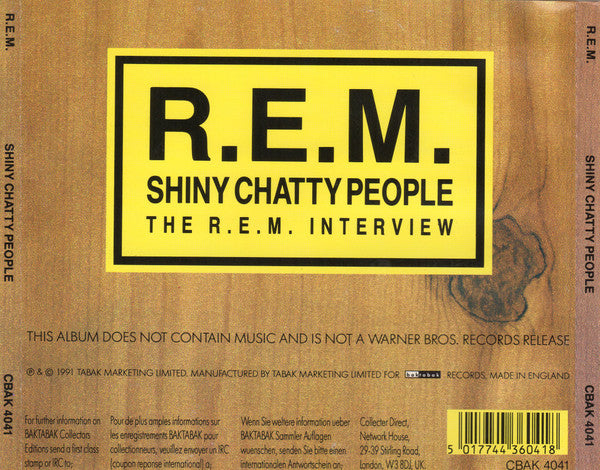 R.E.M. : Shiny Chatty People (The R.E.M. Interview) (CD, Unofficial)