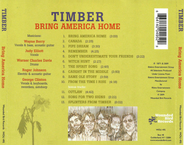 Timber (6) : Bring America Home (CD, Album, RE)