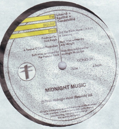 The Popular Front : Liberté + Égalité + Dansabilité (12")