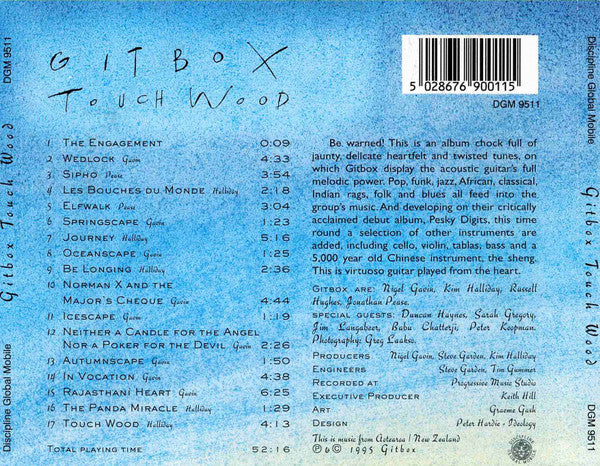 Gitbox Rebellion : Touch Wood (CD, Album, RE)