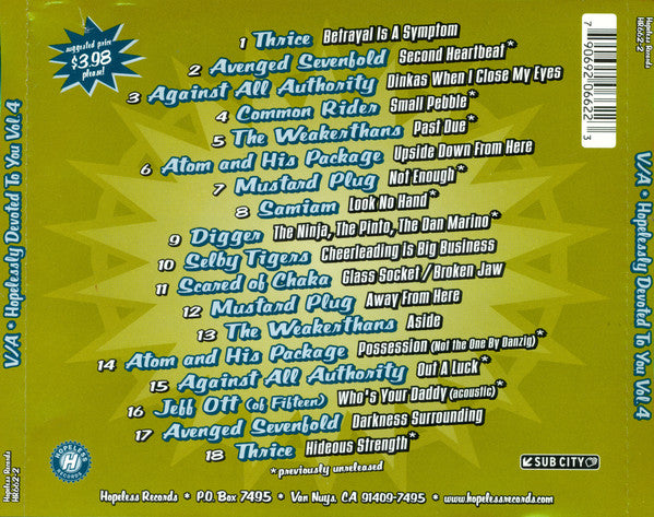 Various : Hopelessly Devoted To You Vol. 4 (CD, Comp)