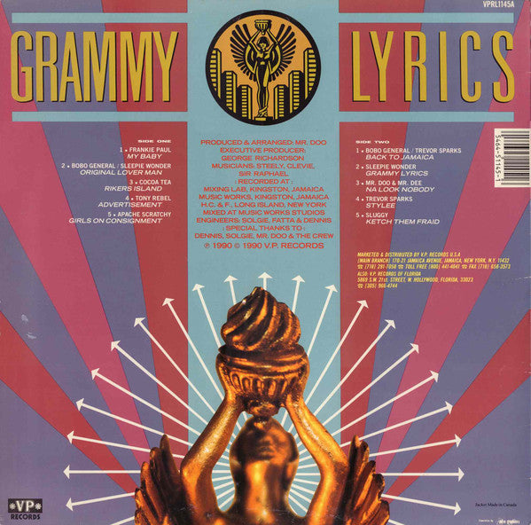 Various : Grammy Lyrics (LP, Comp)