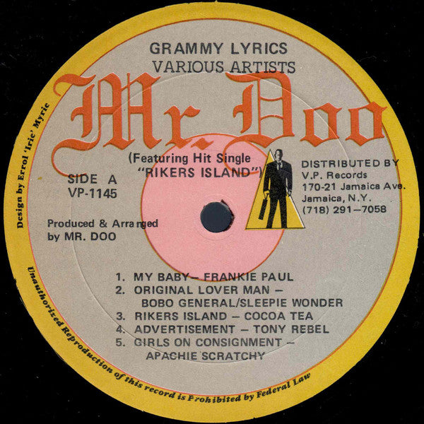 Various : Grammy Lyrics (LP, Comp)
