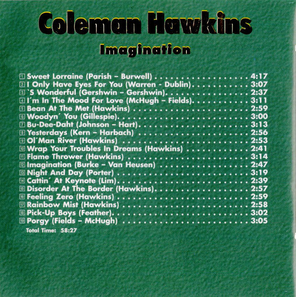 Coleman Hawkins : Imagination (CD, Comp)