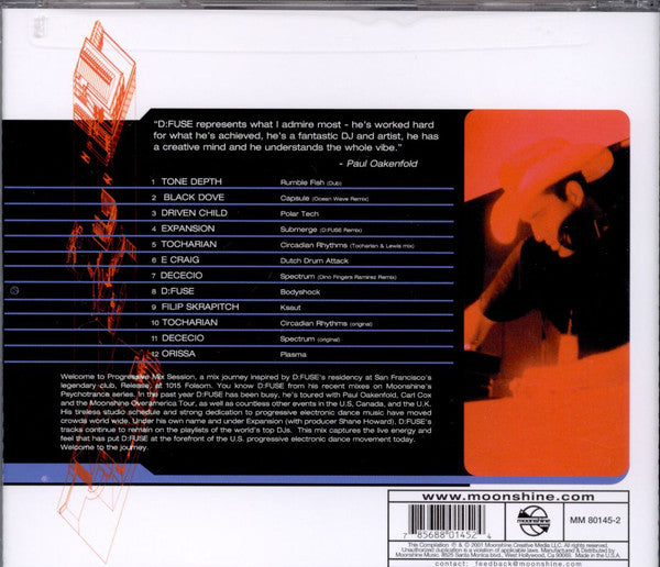 D:Fuse : Progressive Mix Session 1.0 (CD, Mixed)