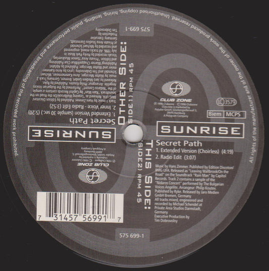 Sunrise (48) : Secret Path (12")