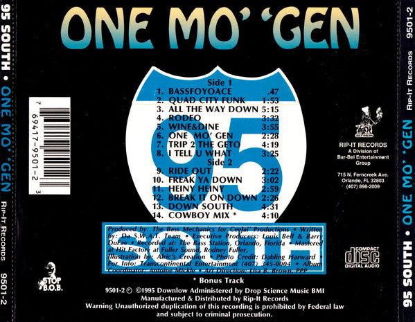 95 South : One Mo' 'Gen (CD, Album)