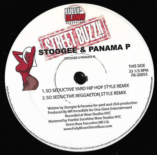 Stoogee & Panama P / G-Getty : So Seductive / Get Ya'Ass On The Dance Floor (12", Maxi)