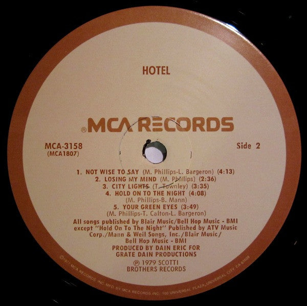 Hotel (5) : Hotel (LP, Album)
