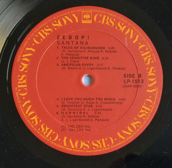 Santana : Zebop! (LP, Album)