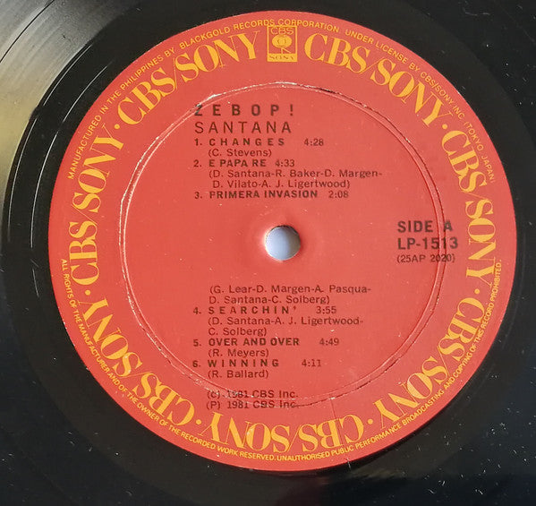 Santana : Zebop! (LP, Album)