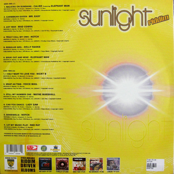 Various : Sunlight Riddim (LP, Comp)