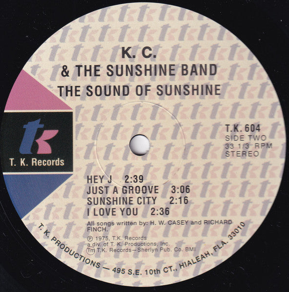The Sunshine Band : The Sound Of Sunshine (Instrumental) (LP, Album, RE, 180)