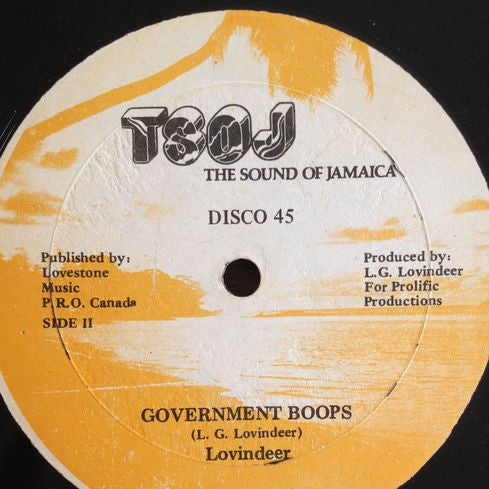 Lloyd Lovindeer : Rock My Soul / Government Boops (12")