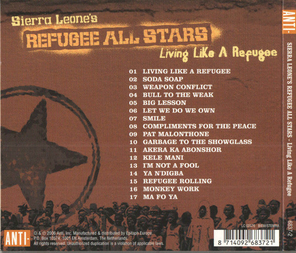 Sierra Leone's Refugee All Stars : Living Like A Refugee (CD, Album)