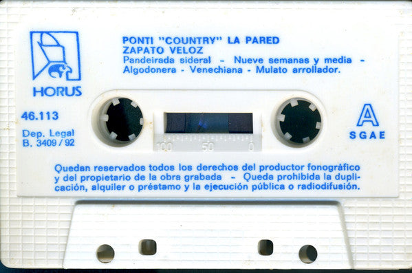Zapato Veloz : Ponti "Country" La Pared / Tractor Amarillo (Cass, Album)