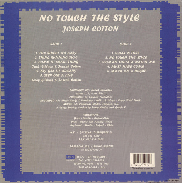Joseph Cotton : No Touch The Style (LP, Album)