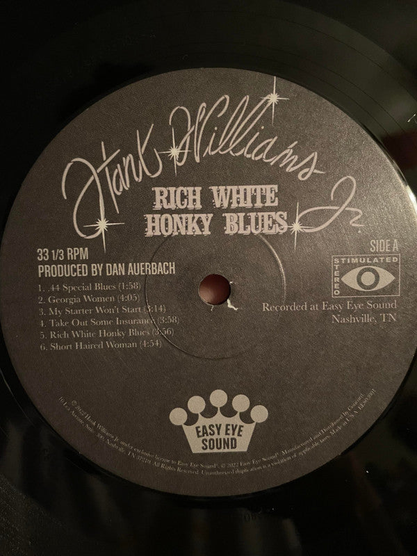 Hank Williams Jr. : Rich White Honky Blues (LP, Album)