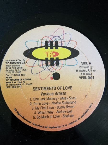 Various : Sentiments Of Love (LP, Comp)