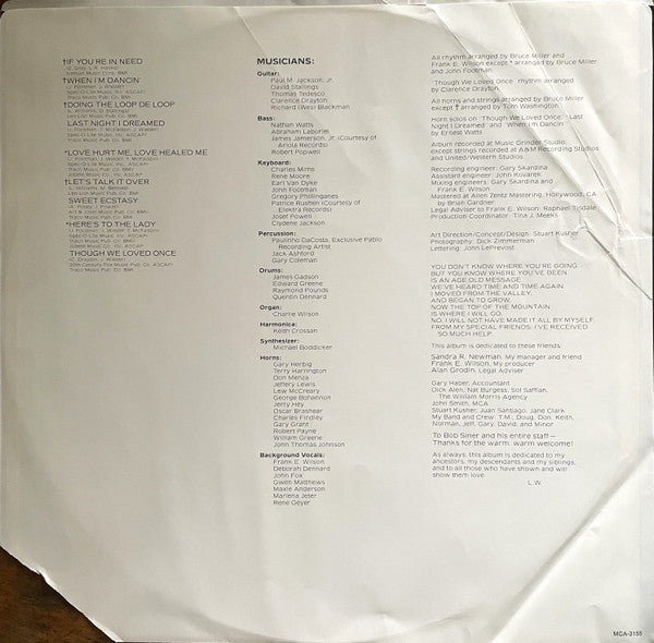 Lenny Williams : Love Current (LP, Album)