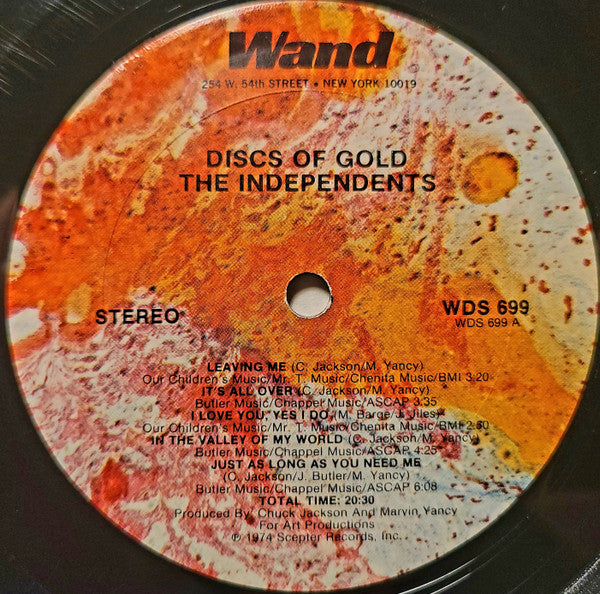 The Independents : Greatest Hits - Discs Of Gold (LP, Comp)