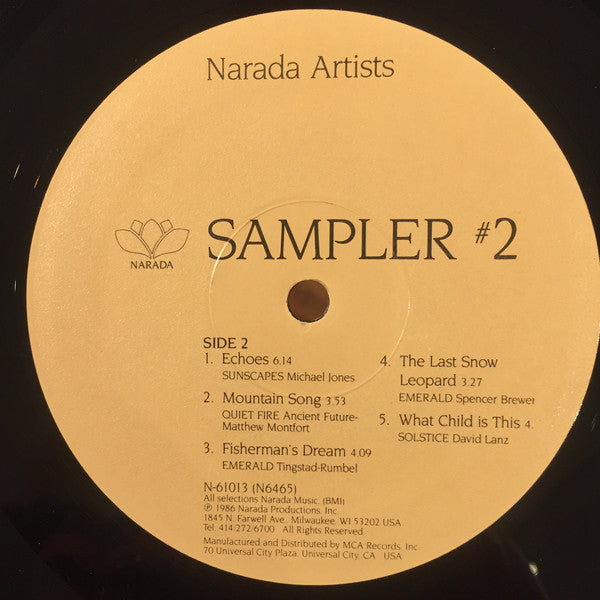 Narada Artists : Sampler #2 (LP, Smplr)