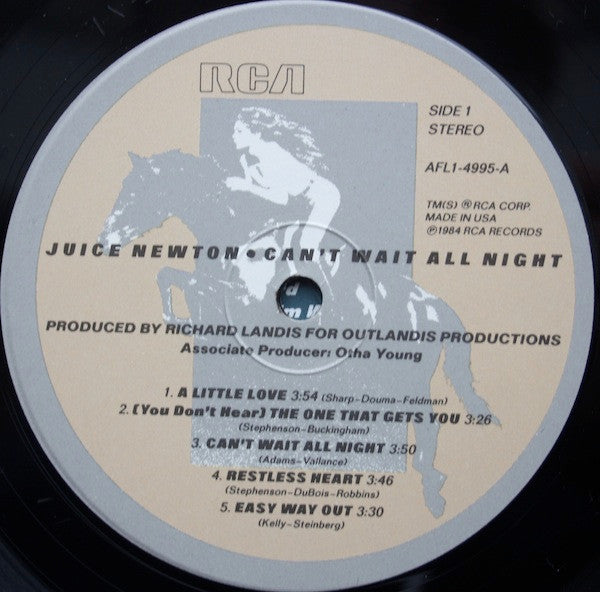 Juice Newton : Can't Wait All Night (LP, Album)