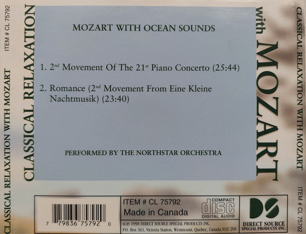 Wolfgang Amadeus Mozart, The Northstar Orchestra : Classical Relaxation With Mozart (Mozart With Ocean Sounds) (CD)